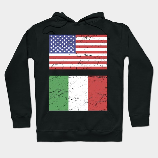 United States Flag & Italy Flag Hoodie by MeatMan